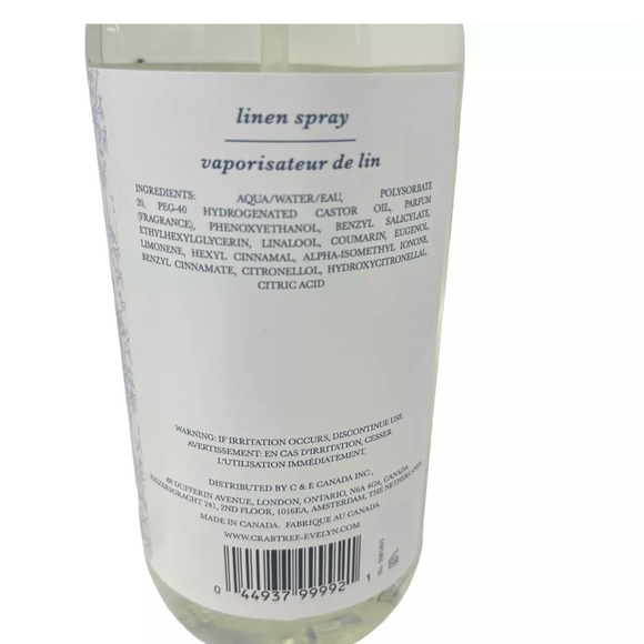 Crabtree and Evelyn NANTUCKET BRIAR Linen Spray Full Size 16.9 Fl Oz 500 ml NEW - Picture 2 of 4